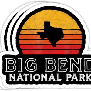 Vintage Big Bend National Park Retro Texas Sun Sticker