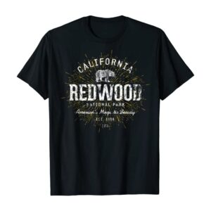 Retro Vintage Redwood National Park Sunrise Shirt