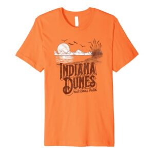 Vintage Indiana Dunes National Park Orange Shirt