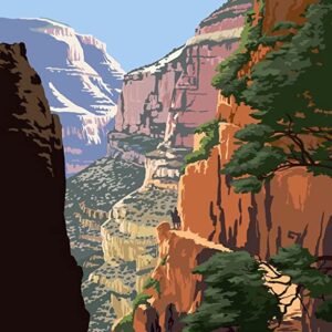 Grand Canyon National Park North Kaibab Trail Print