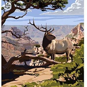 Tin Grand Canyon National Park Arizona Elk Poster