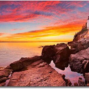 Acadia National Park Bass Harbor Head Lighthouse Art Print