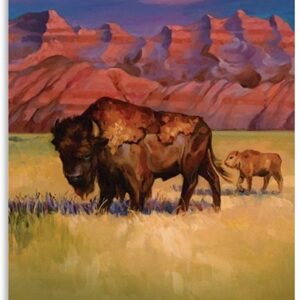 Badlands National Park Bison Poster