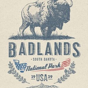 Badlands National Park Illustrated Poster