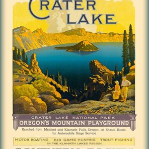 Crater Lake National Park Southern Pacific Railroad Poster