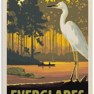 Everglades National Park Sunset Vintage Poster