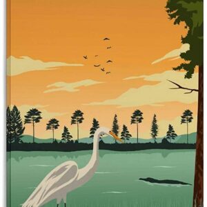 Everglades National Park Vintage Canvas Poster