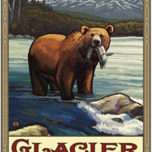 Glacier National Park Bear Art Print