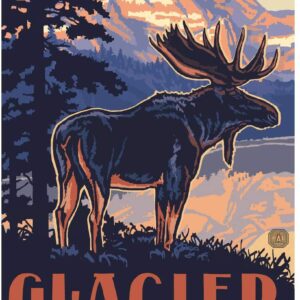 Glacier National Park Moose Poster