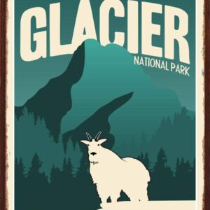 Glacier National Park Mountains Art Print