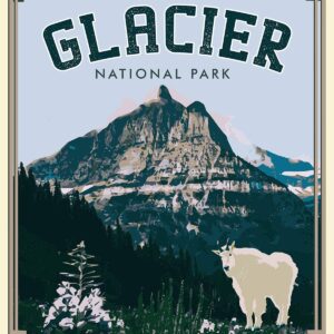 Glacier National Park Mountains Wall Art