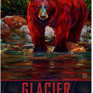 Glacier National Park River Bear Poster
