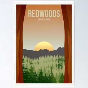 Redwoods National Park Poster Sunset Poster