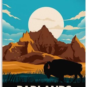 Retro Badlands Poster