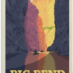 Retro Bend National Park River Poster
