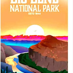 Retro Big Bend National Park Poster
