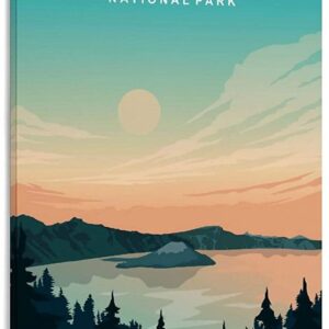 Retro Crater Lake Poster