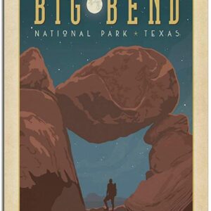 Vintage Big Bend National Park Night Sky Poster
