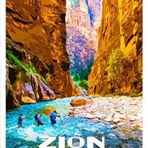 Zion National Park The Narrows Vintage Poster