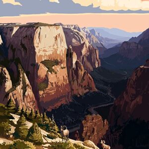 Zion National Park Zion Canyon Sunset Poster