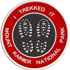 Mount Rainier National Park Hiking Boot Embroidered Patch