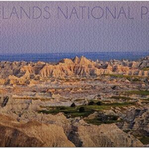 Badlands National Park Purple Sunset Puzzle