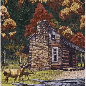 Great Smoky Mountains Cades Cove And John Oliver Cabin Puzzle