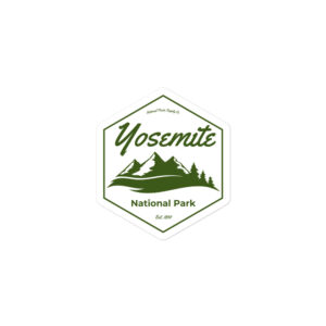 Yosemite Mountain Hexagon Sticker