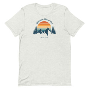 Yellowstone Retro Mountains T Shirt
