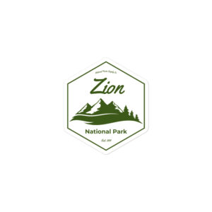 Zion Mountain Hex Sticker
