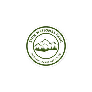 Zion Circle Mountains Sticker