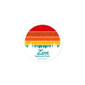 Zion Retro Sunset Sticker