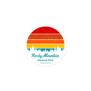 Rocky Mountain Retro Sunset Sticker