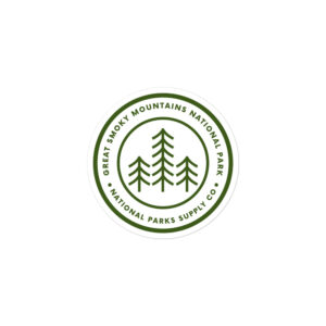 Smoky Mountains Circle Trees Sticker