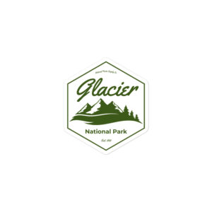Glacier Mountain Hex Sticker