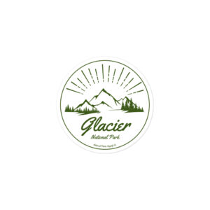 Glacier Mountain Sunrise Sticker