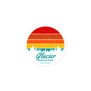 Glacier Retro Sunset Sticker