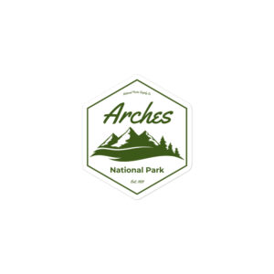 Arches Mountain Hex Sticker