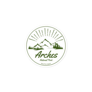 Arches Mountain Sunrise Sticker