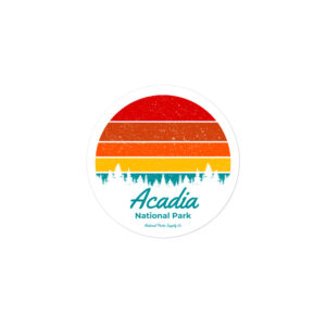 Acadia Retro Sunset Sticker