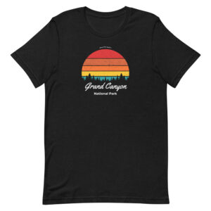 Grand Canyon Retro Forest Sunset T Shirt