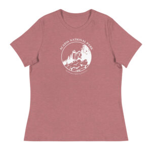 Women's Acadia Bass Harbor Head Lighthouse Relaxed T-Shirt
