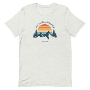 Great Sand Dunes Retro Mountain Sunset T Shirt