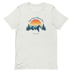 Kings Canyon Retro Mountain Sunset T Shirt