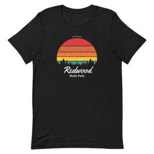 Redwood State Park Retro Forest Sunset T Shirt