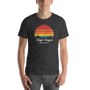Kings Canyon National Park Retro Forest Sunset T Shirt