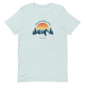 Shenandoah Retro Mountain Sunset T Shirt