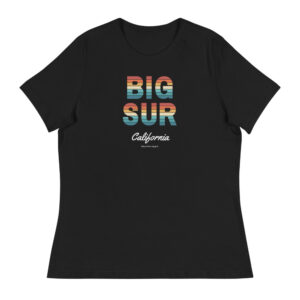 Women's Big Sur Sunset Font Relaxed T-Shirt