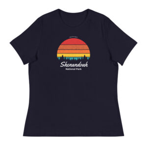Women's Shenandoah Retro Forest Sunset Relaxed T-Shirt