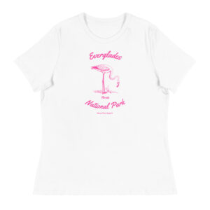 Women's Everglades Pink Flamingo Relaxed T-Shirt